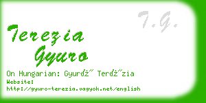 terezia gyuro business card